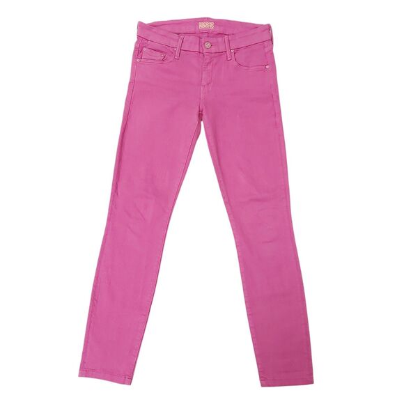 Mother Jeans Womens 26 Pink The Looker Low Rise Stretch Light Wash Comfort Denim
